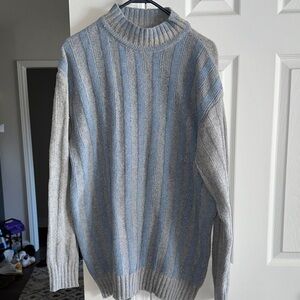 Steve & Barry's Men's Wool Blend  Blue and Gray Crewneck Sweater
